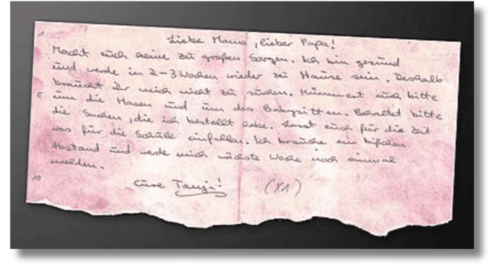 Brief von Tanja
